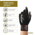 HyFlex 11-600 Multi-Purpose Light Duty Industrial Gloves, Palm Coating for Metal Fabrication, Size 9, Black