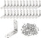 PATIKIL 24 Pcs Metal L-Shape Brackets, 45mm x 45mm (1.8"x1.8") 90 Degree