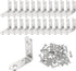 PATIKIL 24 Pcs Metal L-Shape Brackets, 45mm x 45mm (1.8"x1.8") 90 Degree
