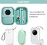 Case for Phomemo D30, D35, NIIMBOT D11, SUPVAN E10 Label Maker, Portable & Durable Green Storage Case