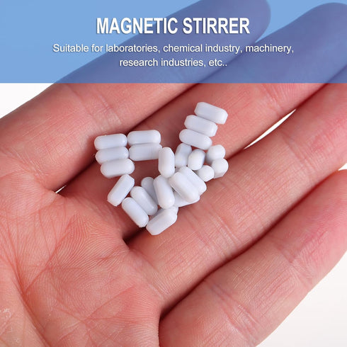 Magnetic Stir Bar Set, PTFE Stirrer Mixer with 25 Pieces, 7mm/0.2 Inch Laboratory Bar, Stir Plate Magnet Stick