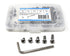 iexcell 50 Pcs Stainless Steel 304 Hex Socket Button Head Cap Screws Bolts Assortment Kit, M6 x 8/10/12/16/20, 1.0 mm