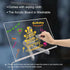 GraduationMall Acrylic Dry Erase Board with Light, 11.8 X 7.9 LED Note Message Glass Board with Stand for Kids