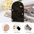 FodPand Gold and Silver Space Themed Wood Bookends Decorative Non-Slip Bookends Heavy Duty Book Ends Modern Book Ends