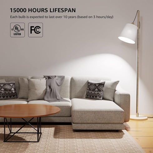 Lepro Dimmable LED Light Bulbs 100 Watt Equivalent, 14W 1500LM Daylight White 5000K, A19 E26 Standard Medium Base, UL FCC Listed, 15000 Hour Lifetime, 6 Pcs by Lepro