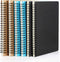EUSOAR Spiral Ruled Notebook, A5 6 Packs, 5.5"X8.3", 120 Pages Lined Travel Writing Notebooks, 3 Colors Covers