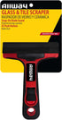 ALLWAY GTS-G Soft-Grip Glass & Tile Scraper with Snap-On Blade Guard, 4"