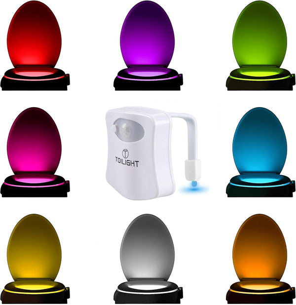 ToiLight The Original Toilet Bowl Night Light. Fun Useful Bathroom Motion Sensor Tech