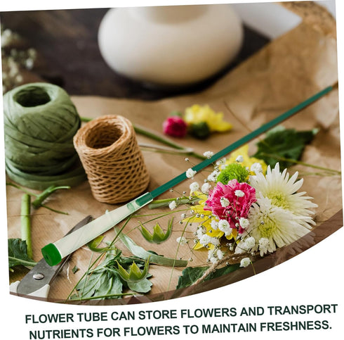 15pcs TEHAUX Plastic Flower Tubes Cap for Fresh Flower Preservation Reusable Vials for Floral Arrangements Home Decor