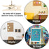 Whaline Push Pins with Colorful Wooden Clips, 50 Pack Decorative Craft Paper Clips