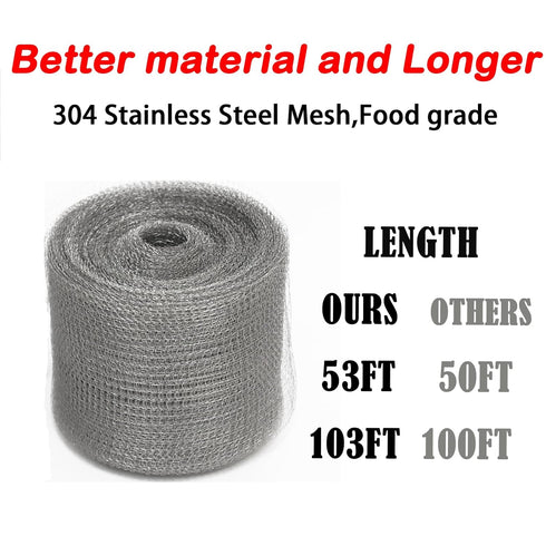 Wire Mesh for Mice Control, 5 in X 30Ft, Upgraded Stainless Steel Roll for Garden House and DIY Rodent Barrier.