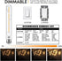 T10 Bulb,8.9 Inch Bulbs,40Watt 2700K 400lm,E26 4W t10 Bulb,LED Bulb,Dimmable Bulbs,Clear Glass,4 Pack. XININSUN Led