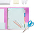 U Brands U-Eco Poly Binder with 5 Tab Divider Set, 8.5'' x 11'', Orchid, Two-Pockets, Letter Size (6606U01-12)