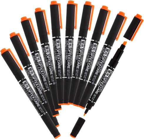 Zebra B-WKCR1-OR Optex Care Highlighter, Orange, Pack of 10