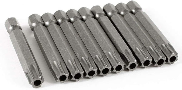 XMHF 1/4- Inch Hex Shank Torx T40 S2 Steel Security Screwdriver Bit 50mm