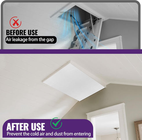 39" 55" Mxclimate Attic Stairs Insulation Cover ,Aluminum Heat Insulation Sheet Cover for Ceiling Access Door, x Attic