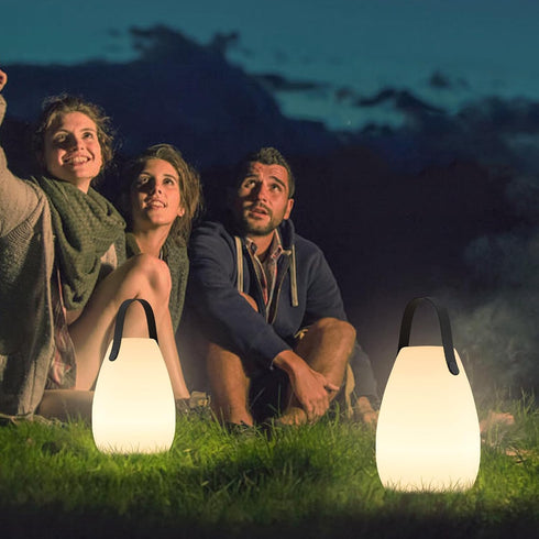 IP44 uuffoo Rechargeable Portable Table Lamp, Cordless RGB Lantern with Remote, Decorative LED Night Light, Waterproof