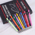 AUAUY 12 PCS Funny Pens, Fun Ballpoint Pen Set with 12 Replacement Refills, 2 in 1 Metal Stylus Pens, Funny Office