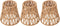 HEEPDD 3PCS Faux Rattan Lampshade, Rope Clamp/Holder On Lampshade for E14 Bulb, 9cm