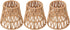 HEEPDD 3PCS Faux Rattan Lampshade, Rope Clamp/Holder On Lampshade for E14 Bulb, 9cm