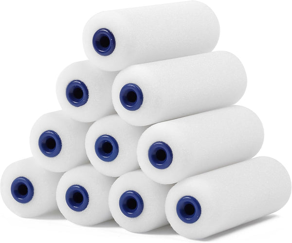 Bates Foam Paint Roller Covers, 10 Pack, 4 Inch High Density Foam Roller Paint Covers