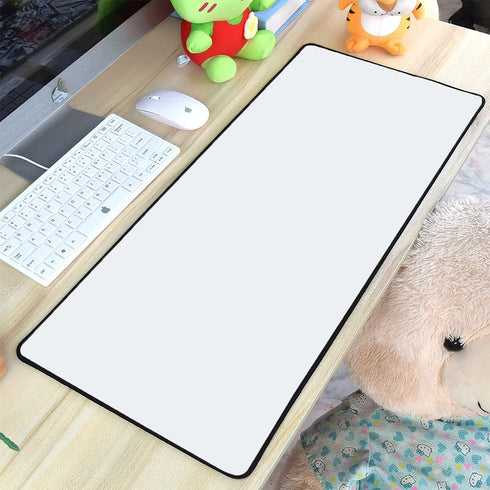 Qisan Large Gaming Mouse Pad, Extended Size 31.5"x11.8"x0.15", Anti-Slip Rubber Base, White Desk Mat