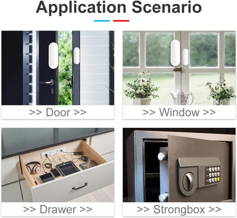 WiFi Door and Window Sensor, Wireless Contact Sensor with App Notification Alerts, Smart Home Automation, 1 Pack