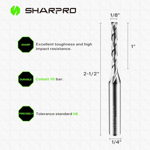 1/8 1/4 1/4 Inch 1/4 1/4, Router Bit Shank, Spiral Upcut Router bit, CNC Router Bits, Up Cut Spiral Router Bits