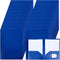 Patelai 50 Pack Pocket Folders, 2 Pocket Heavy Duty Plastic Folders, Letter Size, Business Card Holder, Blue