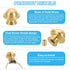 PATIKIL Lamp Finials Caps Knob, Solid Brass Lamp Shade Top Decoration Screw Cap Nuts with Brass Reducing Adapter