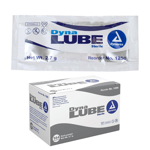 Dynarex DynaLube Lubricating Jelly, Water Soluble and Sterile Lubricant Jelly, Used for