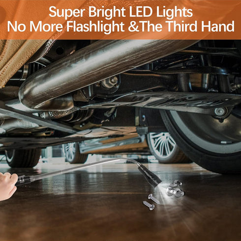 Magnetic Flashlight Gifts for Men, Telescoping Pickup Tool with LED, Cool Gadgets for Christmas