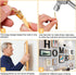 184 Pieces Picture Hanging Kit, Gold, 20lb, 30lb, 50lb Hangers, Metal Hooks with Nails for Drywall, Wooden Wall