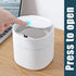 Mini Desk Trash Can with Lid with Trash Bags 180 pcs Press-Top 0.5 Gallon Tiny Countertop Waste Basket Small Table Top Plastic Covered Garbage Bin for Desk Top