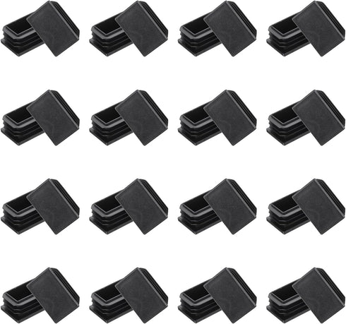 PATIKIL 1.5" x 1" x 0.7" Rectangle Plastic Plug Tubing End Caps,
