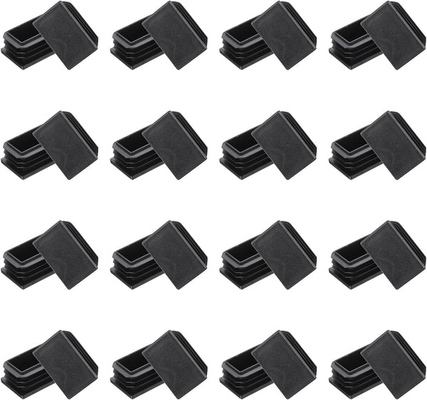 PATIKIL 1.5" x 1" x 0.7" Rectangle Plastic Plug Tubing End Caps,