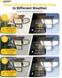 2600LM, IP65 279 4 4 270 2 Packs Ensenior Solar Lights Outdoor Motion Sensor Outdoor Light with Remote Control