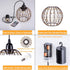TWINKVILLA Bulb Ball-G50-2PK) Hanging Pendant Lights, Battery Operated Outdoor Chandelier with Warm White LED for Patio