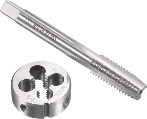 uxcell M10 x 1.5mm Metric Left Hand Tap and Die Set, Machine Thread Screw Tap with Round Threading Die