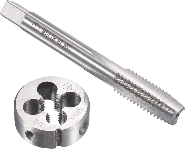 uxcell M10 x 1.5mm Metric Left Hand Tap and Die Set, Machine Thread Screw Tap with Round Threading Die
