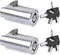 Tubular Key Lock for Vending Machines, Zinc Alloy, Chrome, 2 Pack
