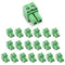 20 pcs 2 Pin KF2EDG 3.81mm/0.15" Pitch Pluggable PCB Angle Screw Terminal Block Plug Connector Socket