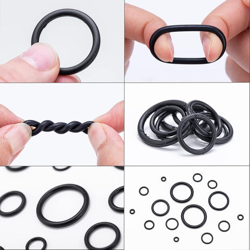 BUSY-CORNER 1299 Pieces O-Ring Kit with 4 PCS O Ring Pick & Installation Tools, 30 Metric Sizes Nitrile Rubber