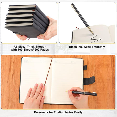 Kosiz 20 Pcs Employee Appreciation Gifts Inspirational A5 Leather Journal Notebooks with Motivational Pen for Team Staff