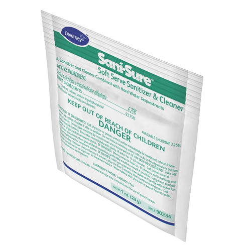 90234 1-Ounce Packet Diversey Sani-Sure Soft Serve Sanitizer & Cleaner, for Shake, Slush, Yogurt Machines & Food