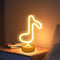 ENUOLI Music Notes Neon Lights with Base Warm White Decor Neon Sign