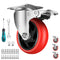 HXSMUYC 4 Inch Industrial Caster Wheels with Brake - Heavy Duty 2200 lb