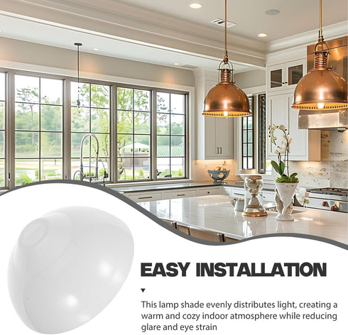 White Plastic Lamp Shade Dome Cover PP Material Replacement Pendant Ceiling Lampshade for Torchiere Floor Lamp Light