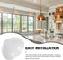 White Plastic Lamp Shade Dome Cover PP Material Replacement Pendant Ceiling Lampshade for Torchiere Floor Lamp Light