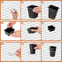 12 Pcs Pegboard Bins with Hooks, Pegboard Organizer Accessories for Garage Workshop Office Tools Storage